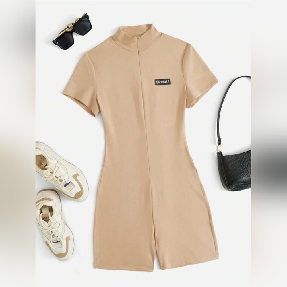 Mock Neck Romper